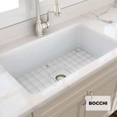 Νεροχύτης Ένθετος Υποκαθήμενος 81x48 BOCCHI Άσπρο Ματ