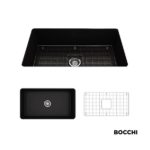 Νεροχύτης Ένθετος Υποκαθήμενος 81x48 BOCCHI Μαύρο Ματ - Image 3