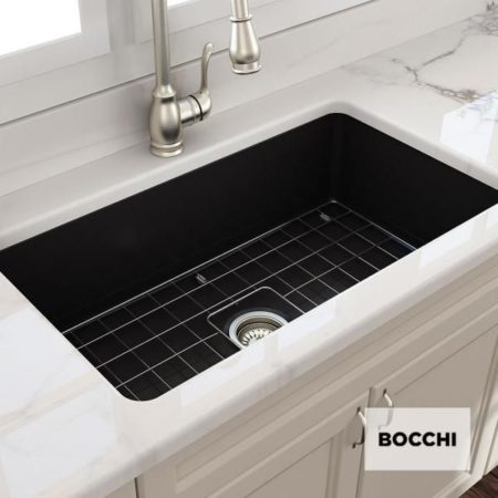 Νεροχύτης Ένθετος Υποκαθήμενος 81x48 BOCCHI Μαύρο Ματ