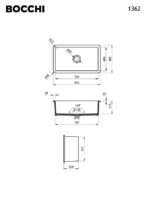 Νεροχύτης Ένθετος Υποκαθήμενος 81x48 BOCCHI BROWN MATT - Image 4