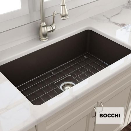 Νεροχύτης Ένθετος Υποκαθήμενος 81x48 BOCCHI BROWN MATT