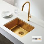 Νεροχύτης Υποκαθήμενος SQUADRO 54x44 FORTINOX Inox PVD BRUSHED GOLD - Image 2