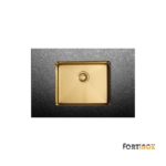 Νεροχύτης Υποκαθήμενος SQUADRO 54x44 FORTInox Inox PVD BRUSHED GOLD