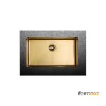 Νεροχύτης Υποκαθήμενος SQUADRO 74x44 FORTInox Inox PVD BRUSHED GOLD - Image 2