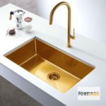 Νεροχύτης Υποκαθήμενος SQUADRO 74x44 FORTInox Inox PVD BRUSHED GOLD
