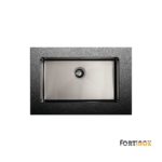 Νεροχύτης Υποκαθήμενος SQUADRO 74x44 FORTInox Inox PVD Μαύρο BRUSHED - Image 2