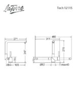 Μπαταρία Νεροχύτου Παραθύρου TECH LA TORRE Χρωμέ - Image 4