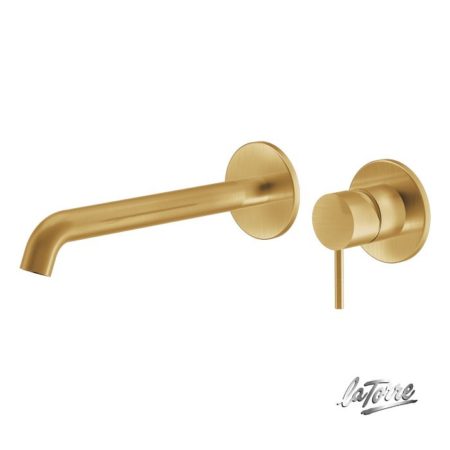 Μπαταρία Νιπτήρος Τοίχου ELLE 316 LA TORRE Inox PVD BRUSHED GOLD