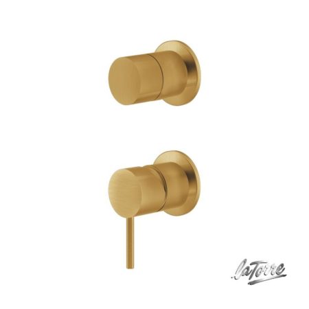 Μίκτης Εντοιχισμού Με Εκτροπέα ELLE 316 LA TORRE Inox PVD BRUSHED GOLD