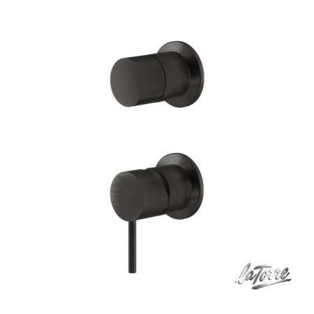 Μίκτης Εντοιχισμού Με Εκτροπέα ELLE 316 LA TORRE Inox PVD Μαύρο BRUSHED