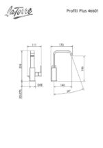 Σπιράλ PVC Μπαταρία Λουτρού LA TORRE Χρωμέ - Image 2