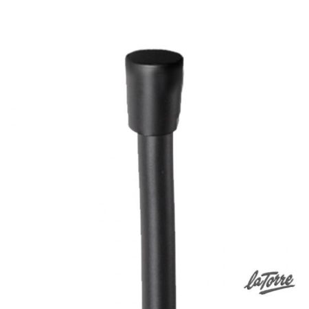 Σπιράλ PVC Μπαταρία Λουτρού LA TORRE Μαύρο Ματ