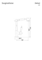 Μπαταρία Νεροχύτης Με Τηλέφωνο OXFORD BUGNATESE BRONZE Λευκό - Image 2