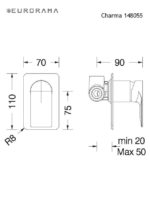 Μίκτης Εντοιχισμού 1 Εξόδου CHARMA EURORAMA Χρωμέ - Image 2