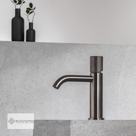 Μπαταρία Νιπτήρος CLIC-CLAC ELETTA TECNO EURORAMA BLACK BRUSHED