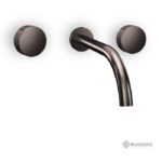 Μπαταρία Νιπτήρος Τοίχου 3 Οπών ELETTA TECNO EURORAMA BLACK BRUSHED