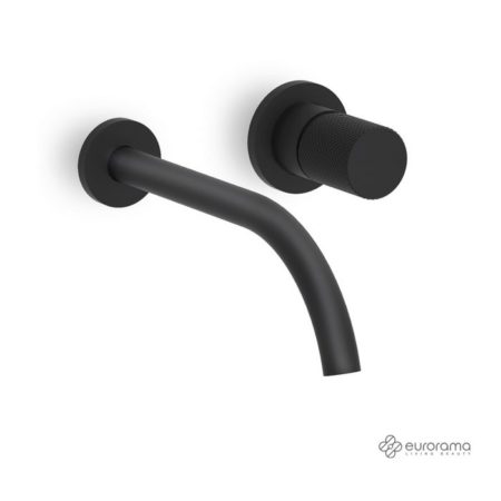 Μπαταρία Νιπτήρος Τοίχου ELETTA TECNO EURORAMA Μαύρο Ματ