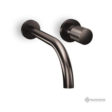 Μπαταρία Νιπτήρος Τοίχου ELETTA TECNO EURORAMA BLACK BRUSHED