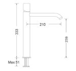 Μπαταρία Νιπτήρος Υψηλή CLIC-CLAC ELETTA CHESTER EURORAMA BRUSHED GOLD - Image 2