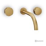 Μπαταρία ΝιπτήροςΤοίχου 3 Οπών ELETTA CHESTER EURORAMA BRUSHED GOLD