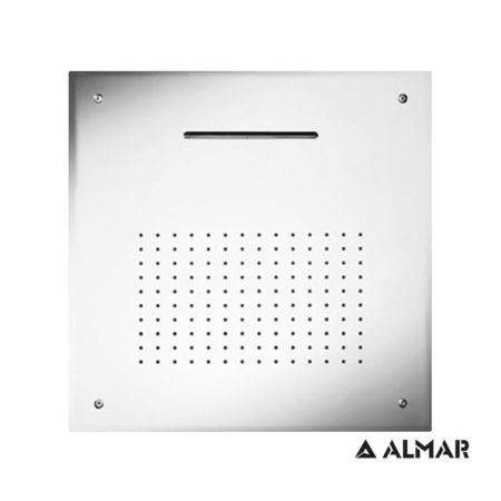 Κεφαλή Οροφής TEMPTATION 50x50 Διπλής Ροής ALMAR BRUSHED Inox