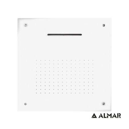 Κεφαλή Οροφής TEMPTATION 50x50 Διπλής Ροής ALMAR Inox Άσπρο Ματ