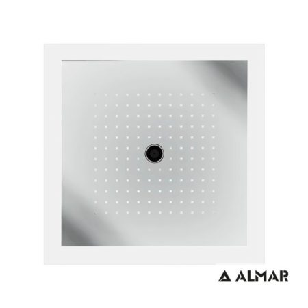 Κεφαλή Οροφής -Χωρίς Πλαίσιο-CHROMOTHERAPY 47x47 Διπλής Ροής ALMAR Inox Χρωμέ