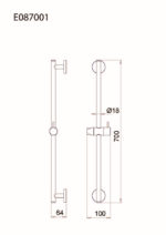 Βέργα Ντουζ SINTESI 70 εκ. ALMAR Inox - Image 2