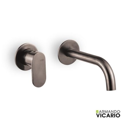 Μπαταρία Νιπτήρος Τοίχου SLIM VICARIO BLACK BRUSHED