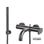 Μπαταρία Λουτρού SLIM VICARIO BLACK BRUSHED