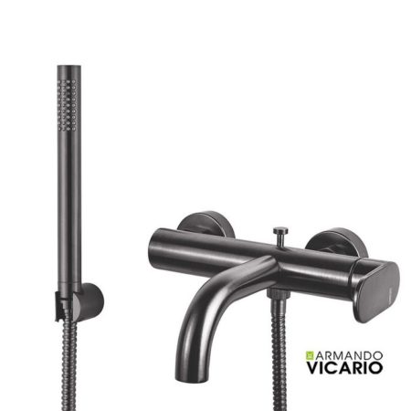 Μπαταρία Λουτρού SLIM VICARIO BLACK BRUSHED
