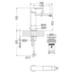 Μπαταρία Νιπτήρος GLAM VICARIO Χρωμέ - Image 2