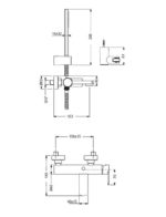 Μπαταρία Λουτρού GLAM VICARIO Χρωμέ - Image 2