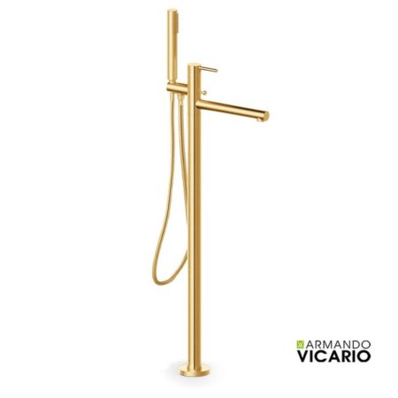 Μπαταρία Λουτρού Επιδαπέδια CYRCUS VICARIO BRUSHED GOLD