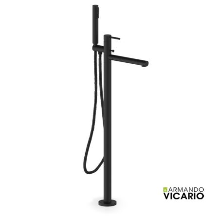 Μπαταρία Λουτρού Επιδαπέδια CYRCUS VICARIO Μαύρο Ματ