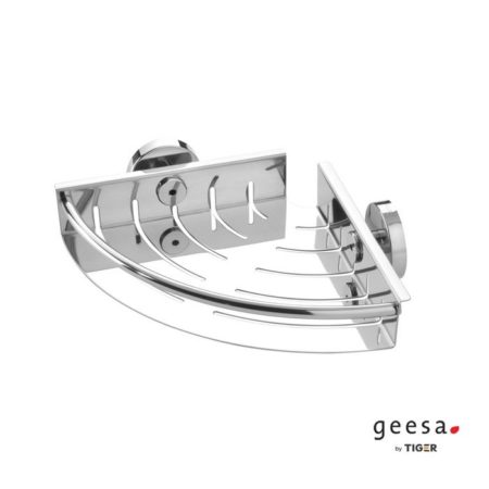 Σπογγ-Μπουκαλοθήκη Γωνιακή TIGER GEESA Inox Χρωμέ