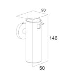 Διανομέας Επίτοιχος 125ml TIGER GEESA Inox - Image 3