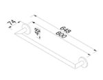 Πετσετοκρεμάστρα Σταθερή 60cm NEMOX GEESA Inox BLACK BRUSHED - Image 2