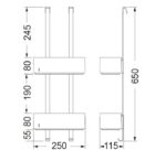 5 - H65 εκ. Frame GEESA Άσπρο Ματ