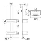 Σπογγοθήκη-Μπουκαλοθήκη Διπλή LANGBERGER Χρωμέ - Image 2