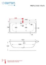 PROFILE DUO CRN Μπανιέρα 1700x750 - Image 2