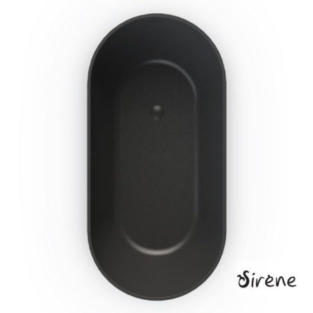 CUSCO Μπανιέρα FREESTD 1550x750 SIRENE Μαύρο Ματ