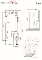 Στήλη Ντουζ IDEA Με Μίκτη Inox MATT - Image 2
