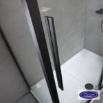 C.ENTRY DEVON FLOW 100x110 (97-99 x 107-109 εκ.) CLEAN-GLASS Μαύρο Ματ - Image 3