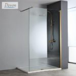 IWIS WALK-IN 107-109 εκ. DEVON CLEAN-GLASS PVD Inox BRONZE BRUSHED