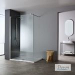 IWIS WALK-IN 117-119 εκ. DEVON CLEAN-GLASS PVD Inox BRUSHED - Image 2