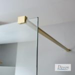 IWIS WALK-IN 137-139 εκ. DEVON CLEAN-GLASS PVD Inox GOLD BRUSHED - Image 2