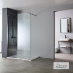 IWIS WALK-IN 137-139 εκ. DEVON CLEAN-GLASS PVD Inox BLACK BRUSHED - Image 3