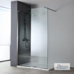 IWIS WALK-IN 77-79 εκ. DEVON CLEAN-GLASS PVD Inox BLACK BRUSHED