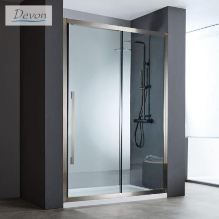 SLIDER 120 (117-121) DEVON NOXX CLEAN-GLASS PVD Inox BLACK BRUSHED